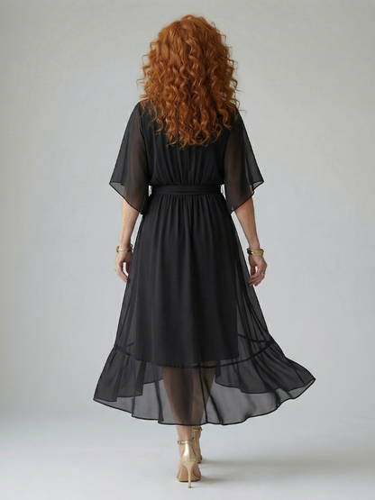 ANAÏS | ROBE MIDI DRAPÉE ELRIC