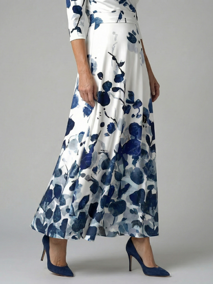 LAURA | ROBE MIDI CROISÉE À COL CELINE
