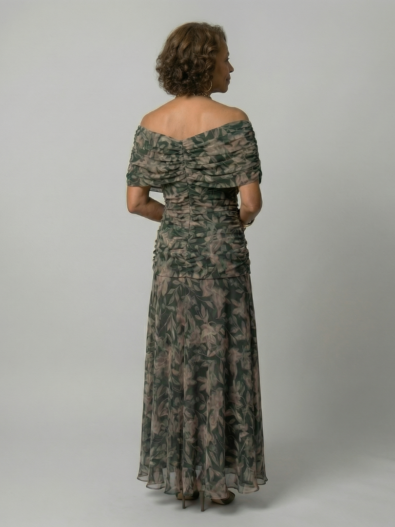 SOLÈNE | ROBE MIDI DÉCONTRACTÉE À ÉPAULES DÉNUDÉES CALEN