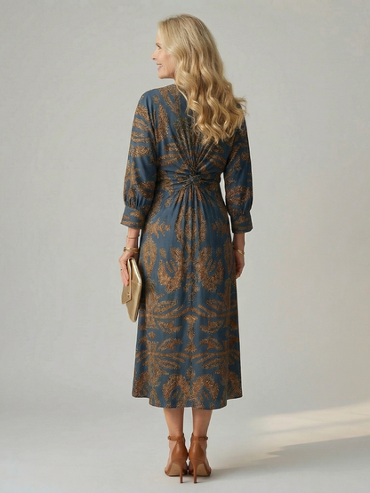 PAULINE | ROBE MIDI WRAP NATURELLE LUNE