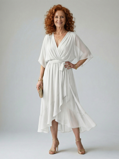 ANAÏS | ROBE MIDI DRAPÉE ELRIC