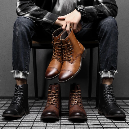 LUC | BOTTES DE VILLE BRUNIES POUR HOMME