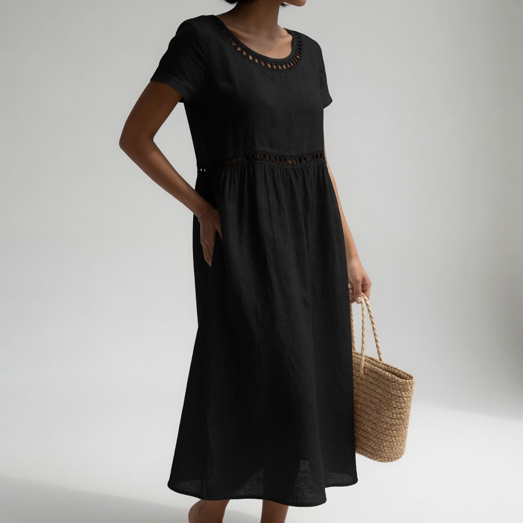 Léa | Robe Brodée Pour Femme