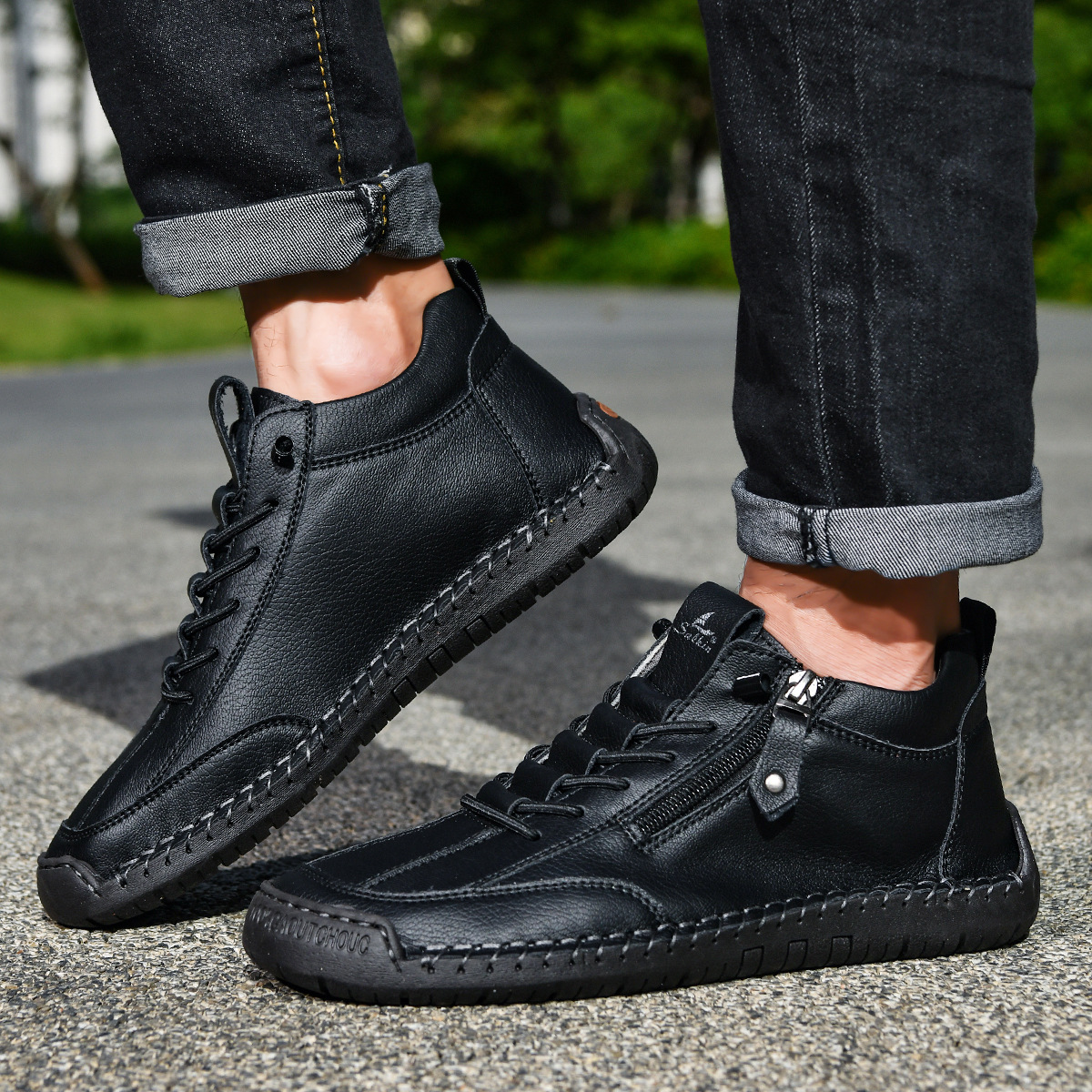 CHRISTOPHE | CHAUSSURES EN NABUK AVEC ZIP POUR HOMME