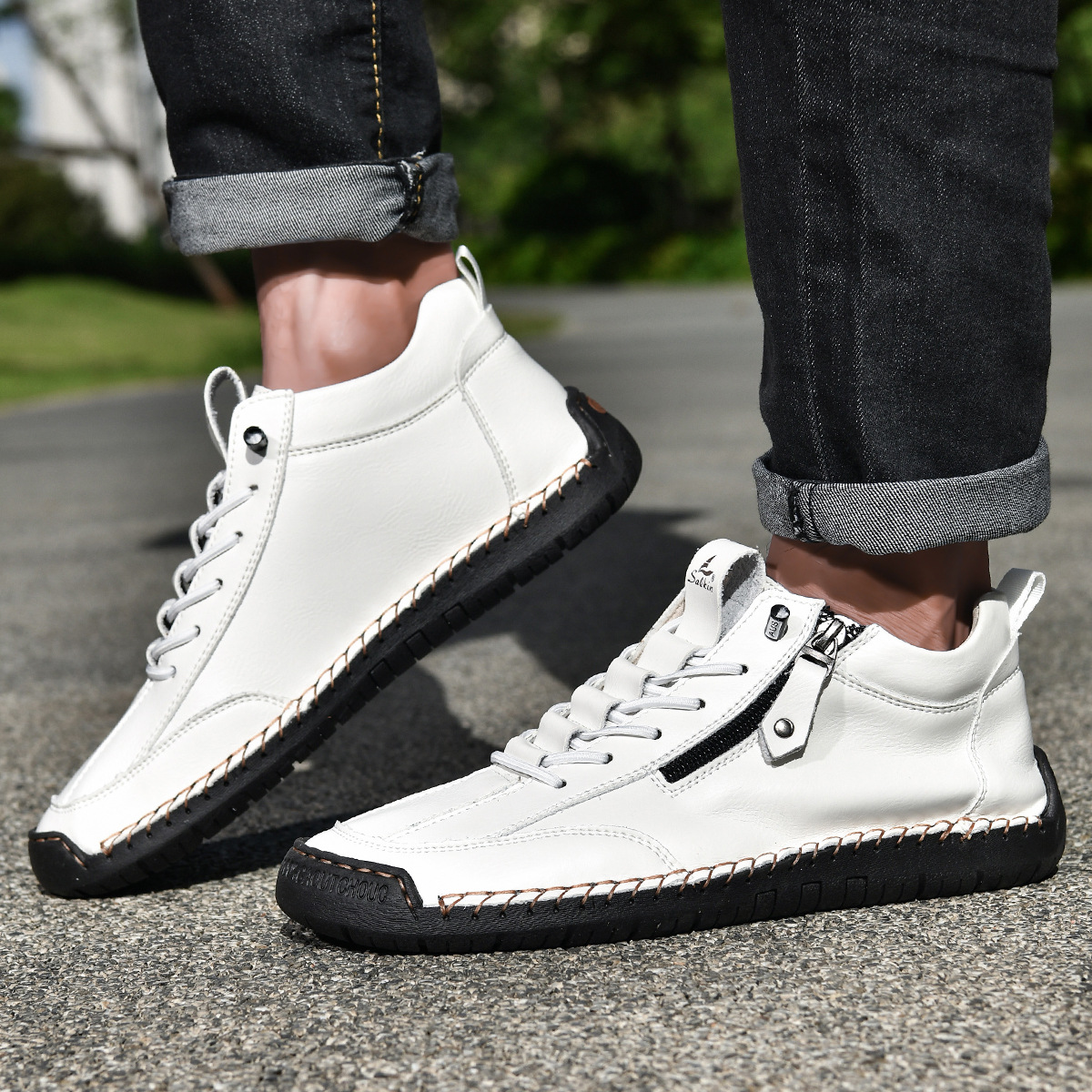 CHRISTOPHE | CHAUSSURES EN NABUK AVEC ZIP POUR HOMME