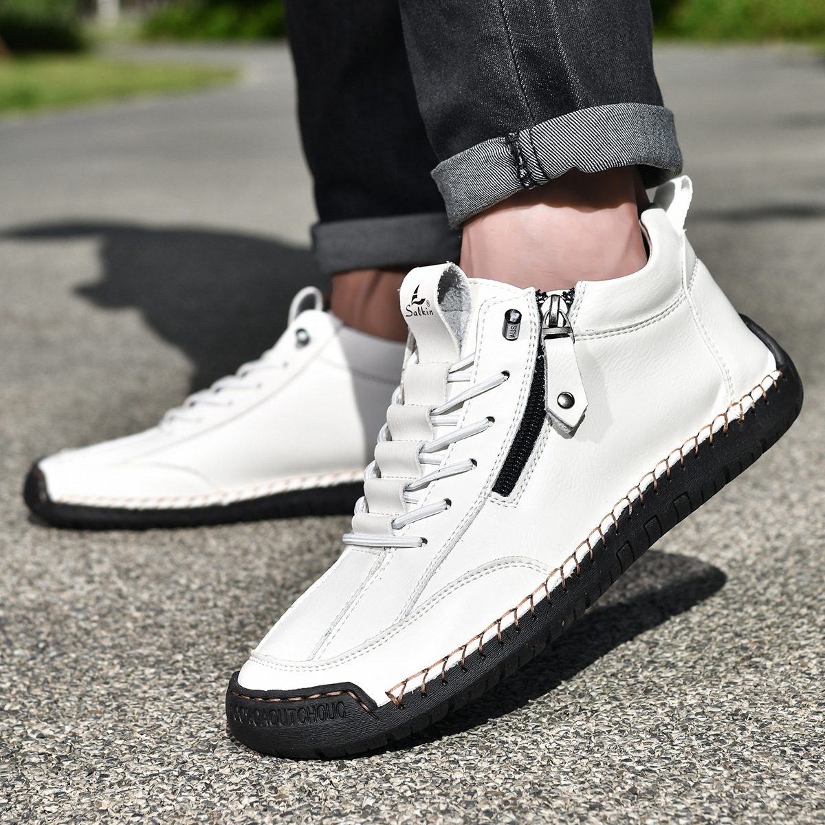 CHRISTOPHE | CHAUSSURES EN NABUK AVEC ZIP POUR HOMME