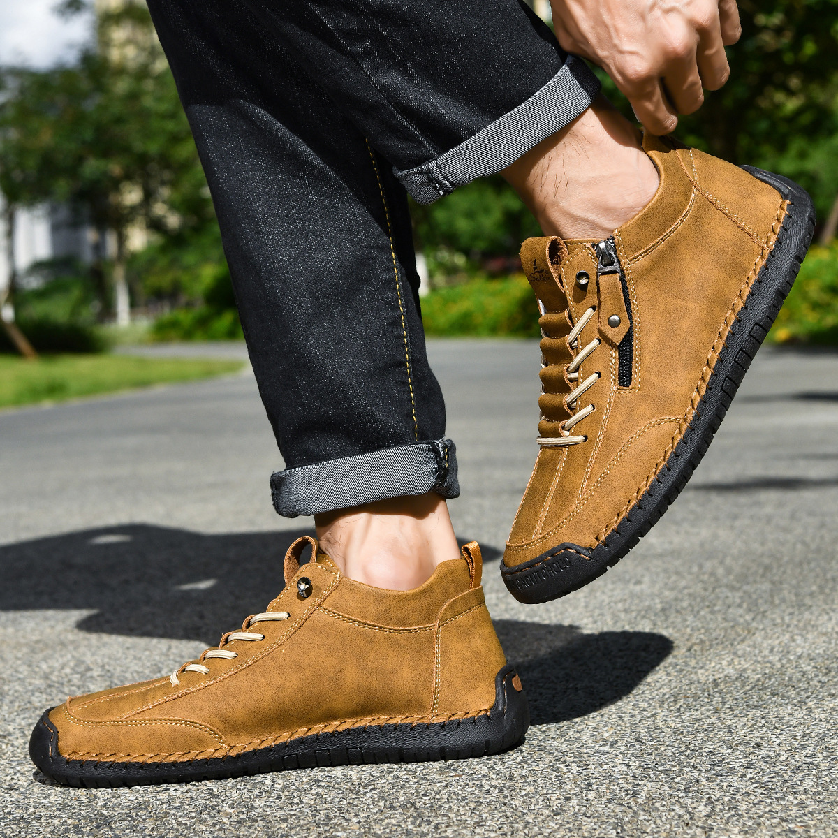 CHRISTOPHE | CHAUSSURES EN NABUK AVEC ZIP POUR HOMME