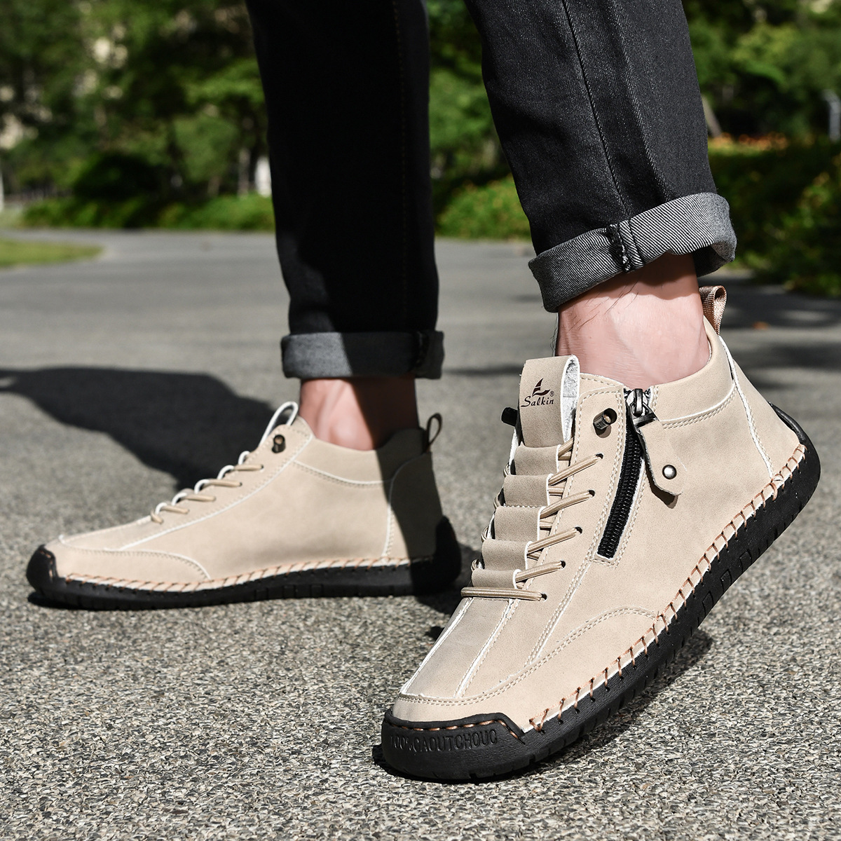 CHRISTOPHE | CHAUSSURES EN NABUK AVEC ZIP POUR HOMME