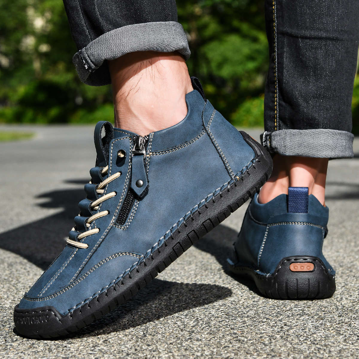 CHRISTOPHE | CHAUSSURES EN NABUK AVEC ZIP POUR HOMME