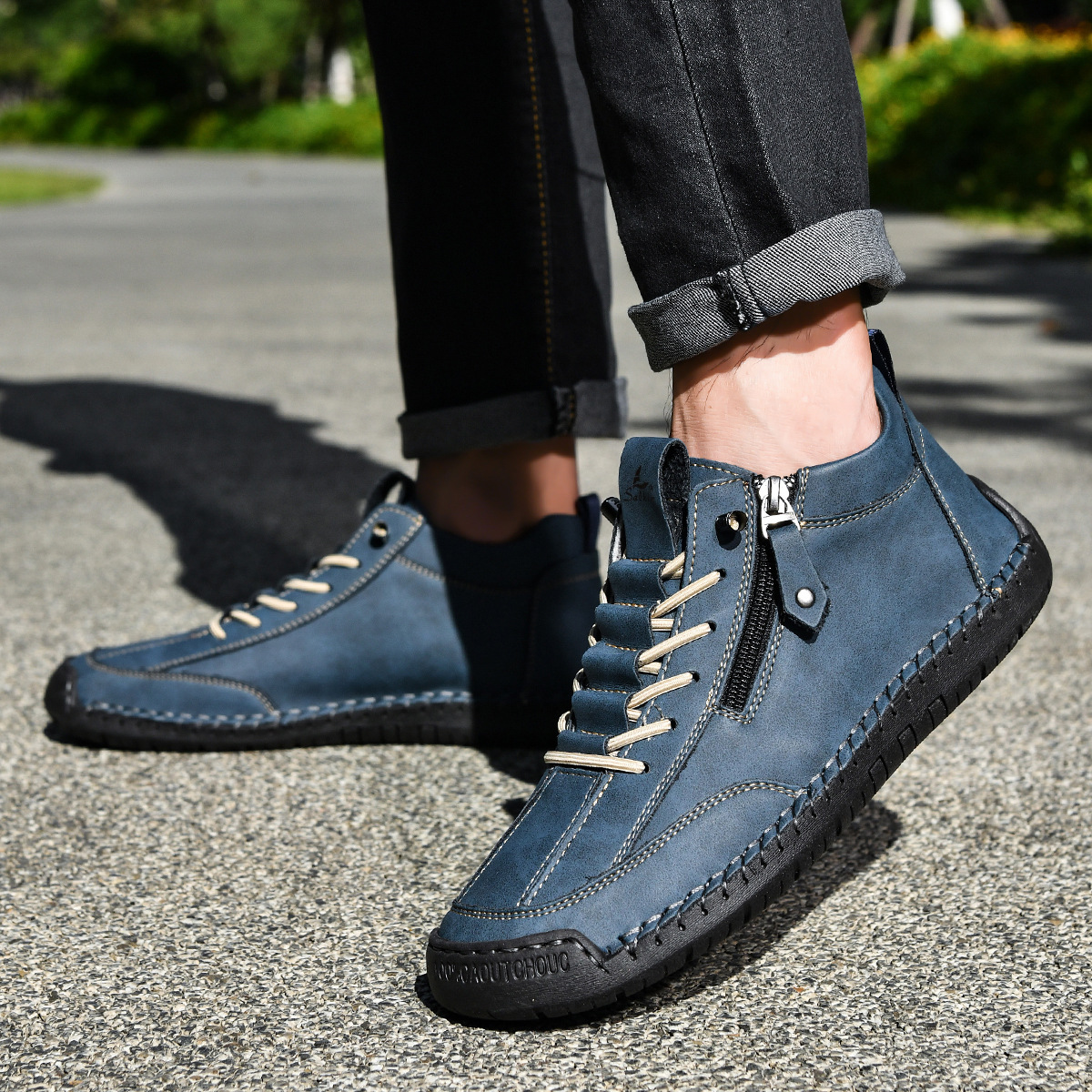 CHRISTOPHE | CHAUSSURES EN NABUK AVEC ZIP POUR HOMME