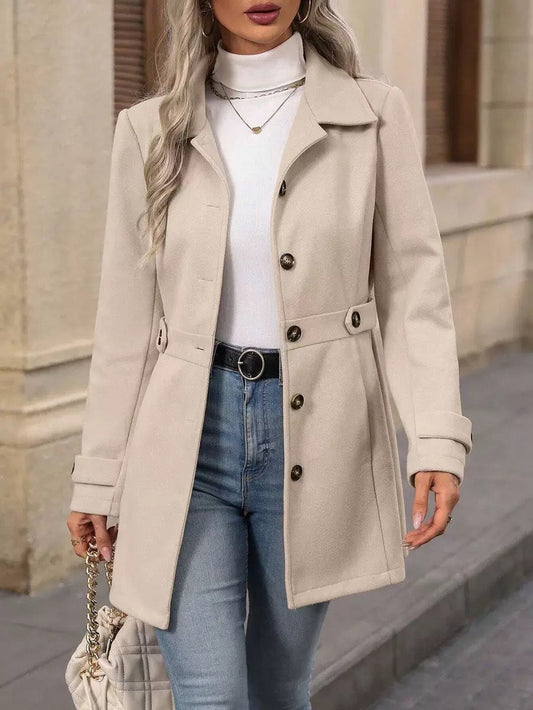 CHRISTINE | Manteau Ceinturé Élégant