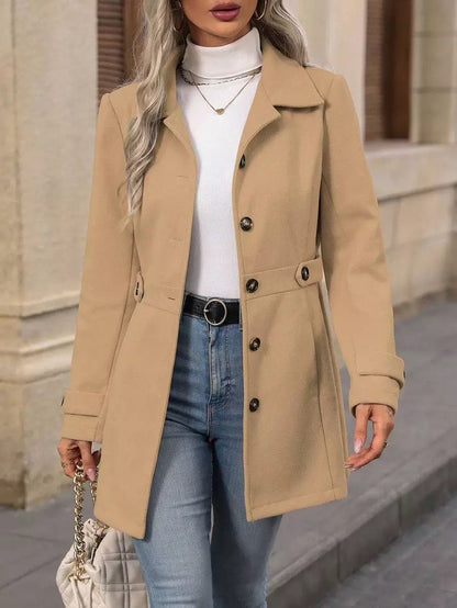 CHRISTINE | Manteau Ceinturé Élégant