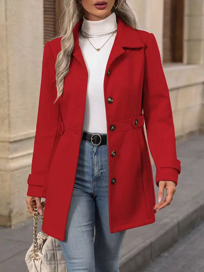 CHRISTINE | Manteau Ceinturé Élégant