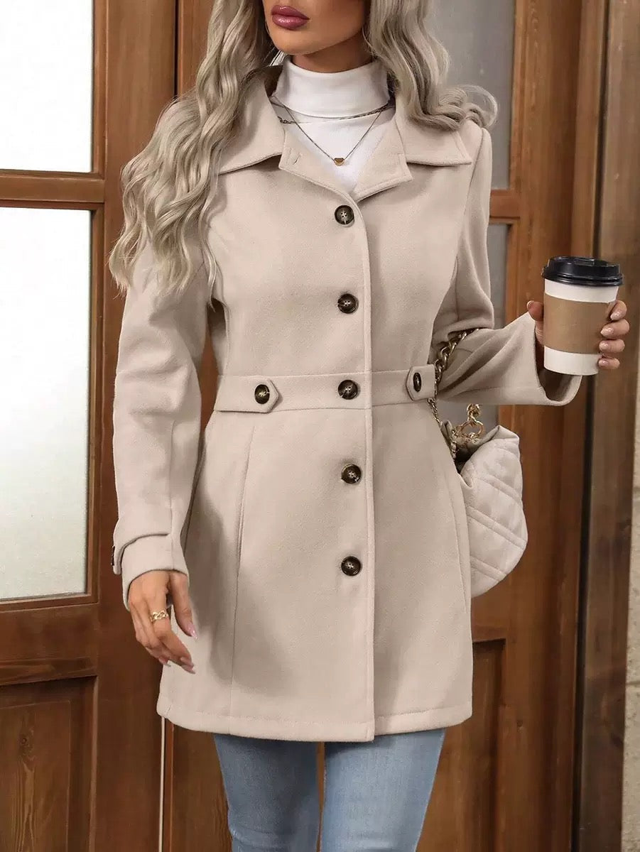 CHRISTINE | Manteau Ceinturé Élégant