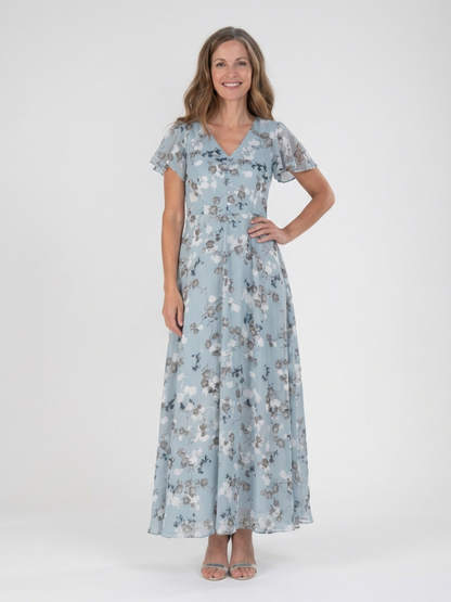 FRANÇOISE | ROBE MAXI EN CHIFFON FLORAL ISMERIA