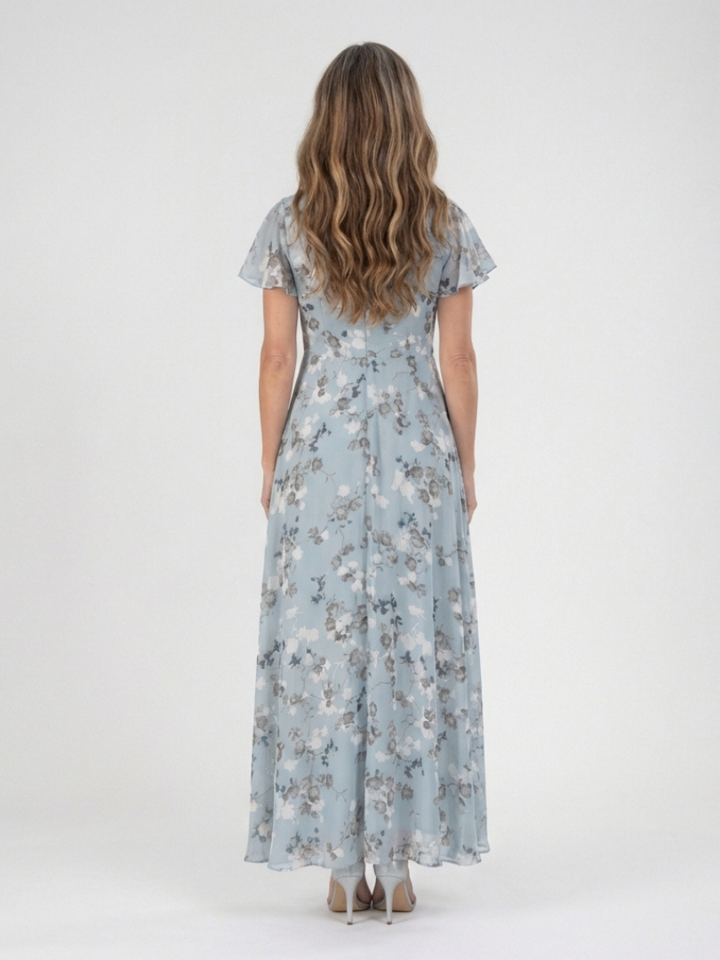 FRANÇOISE | ROBE MAXI EN CHIFFON FLORAL ISMERIA