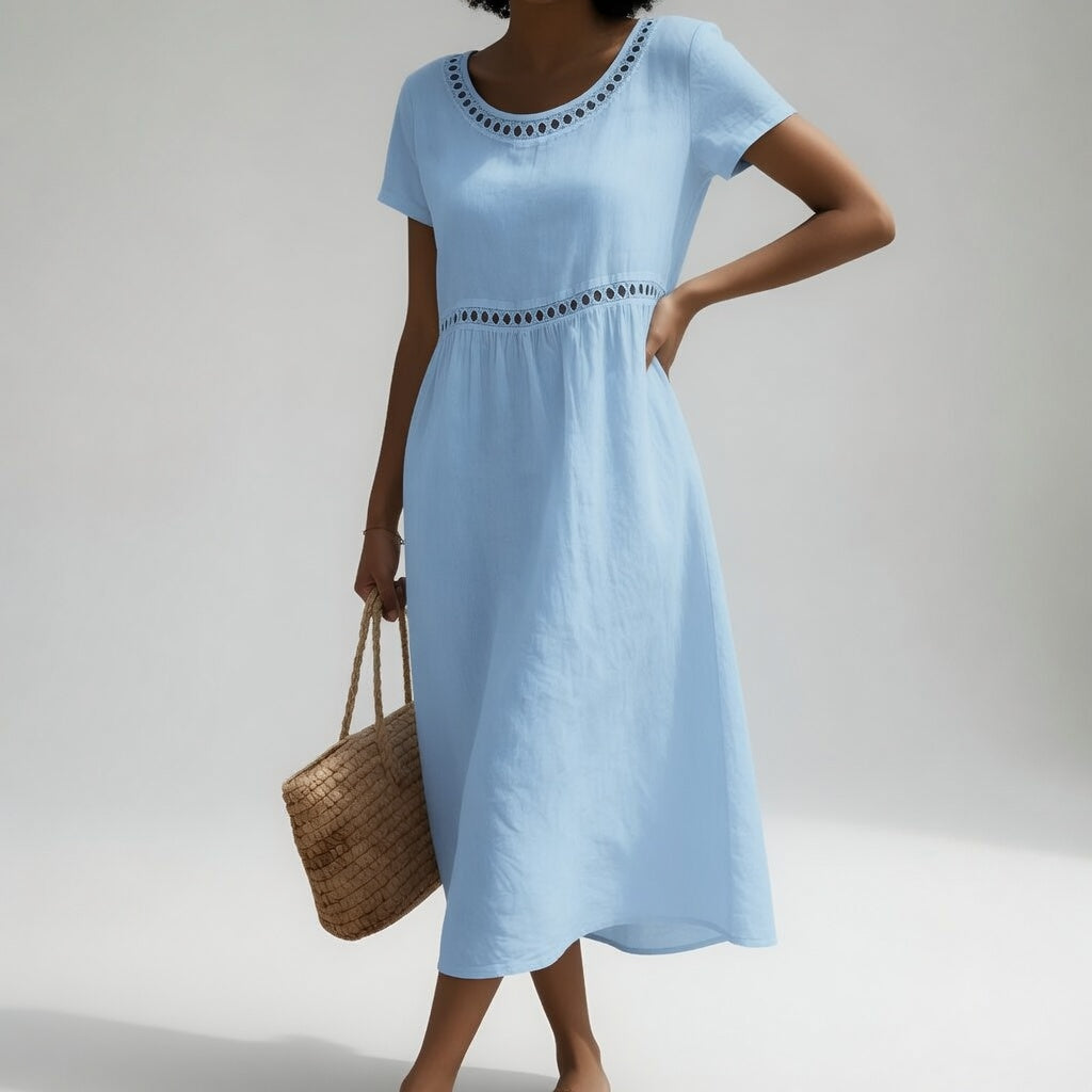 Léa | Robe Brodée Pour Femme