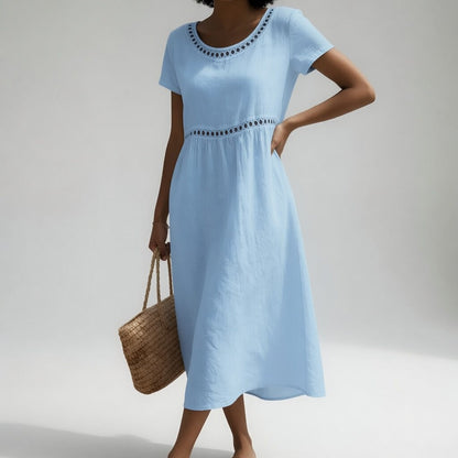 Léa | Robe Brodée Pour Femme