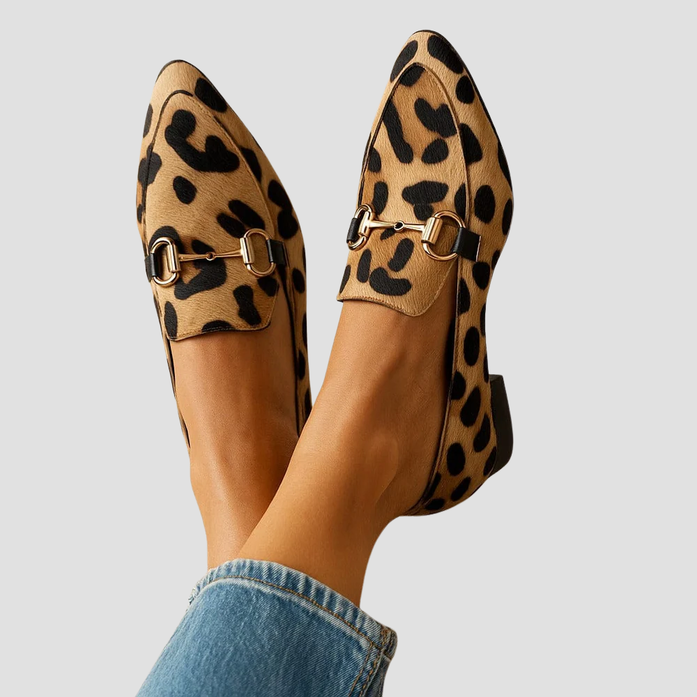 ÉLISE | MOCASSINS À IMPRIMÉ LÉOPARD