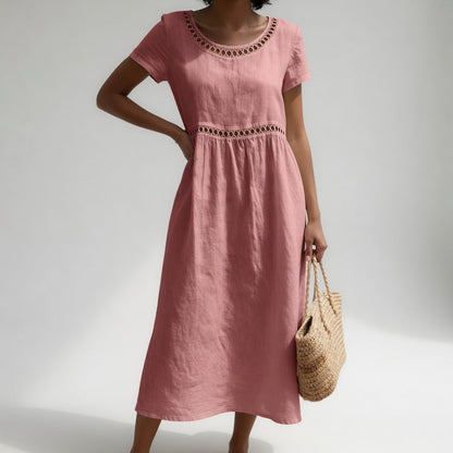 Léa | Robe Brodée Pour Femme