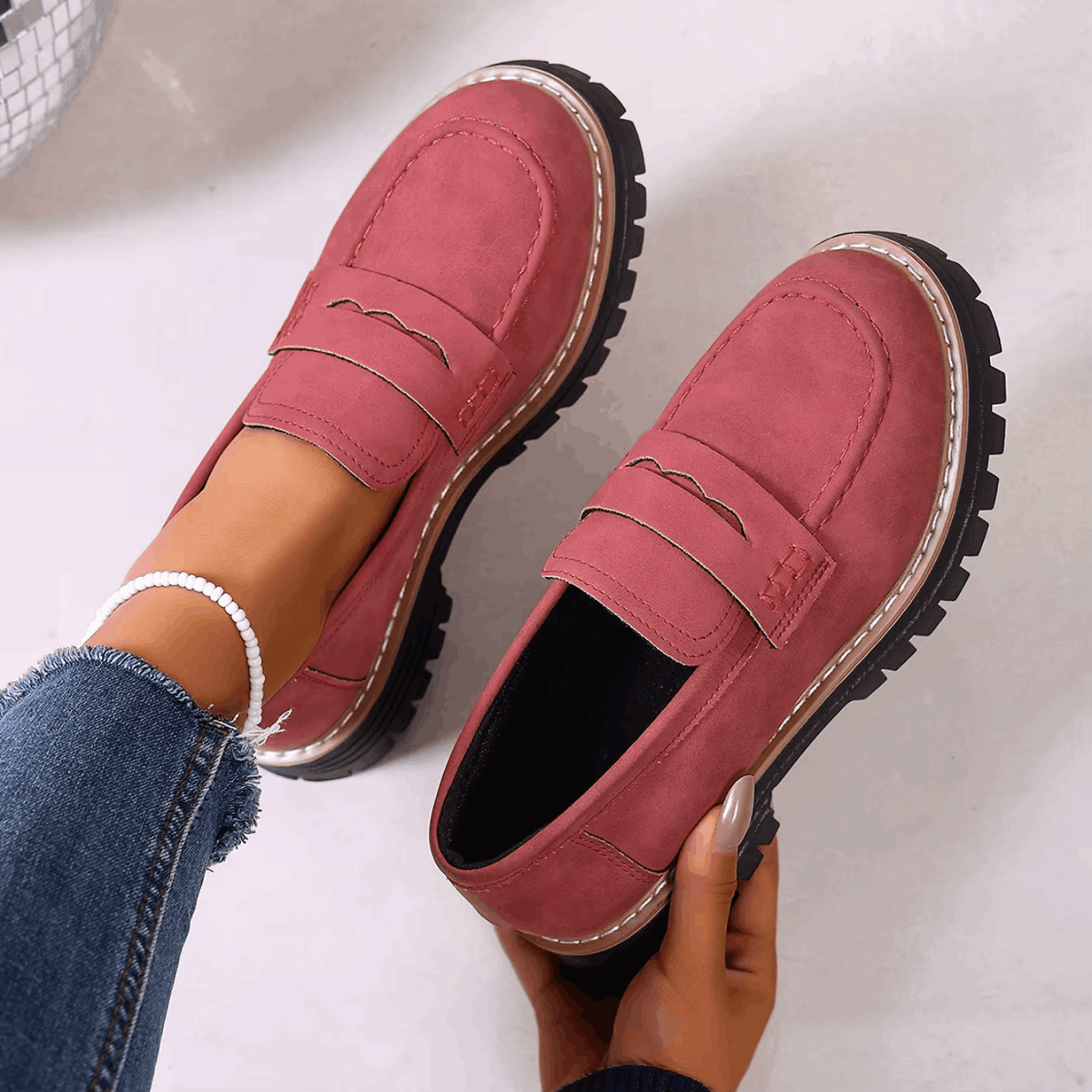 CAPUCINE | MOCASSINS À PLATEFORME STYLE COLLEGE