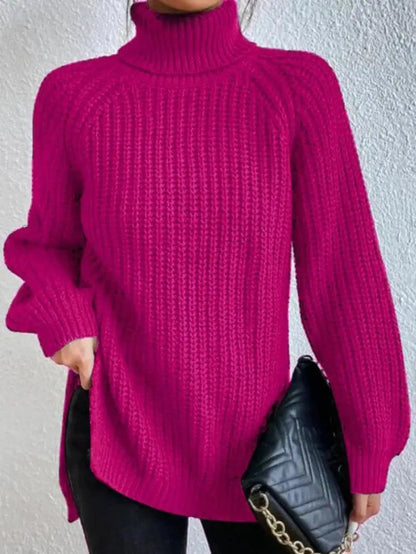 PRISCILLE | PULL LONG COL ROULÉ CONFORTABLE