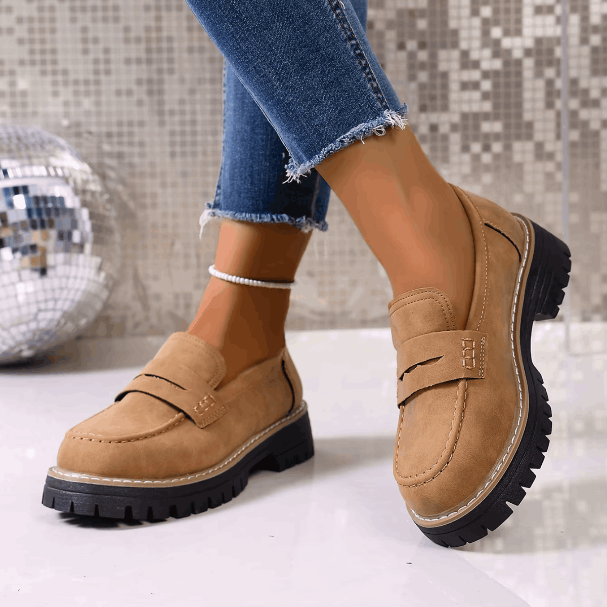 CAPUCINE | MOCASSINS À PLATEFORME STYLE COLLEGE