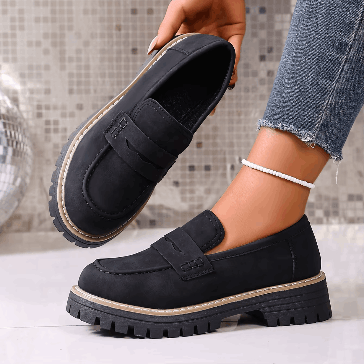 CAPUCINE | MOCASSINS À PLATEFORME STYLE COLLEGE