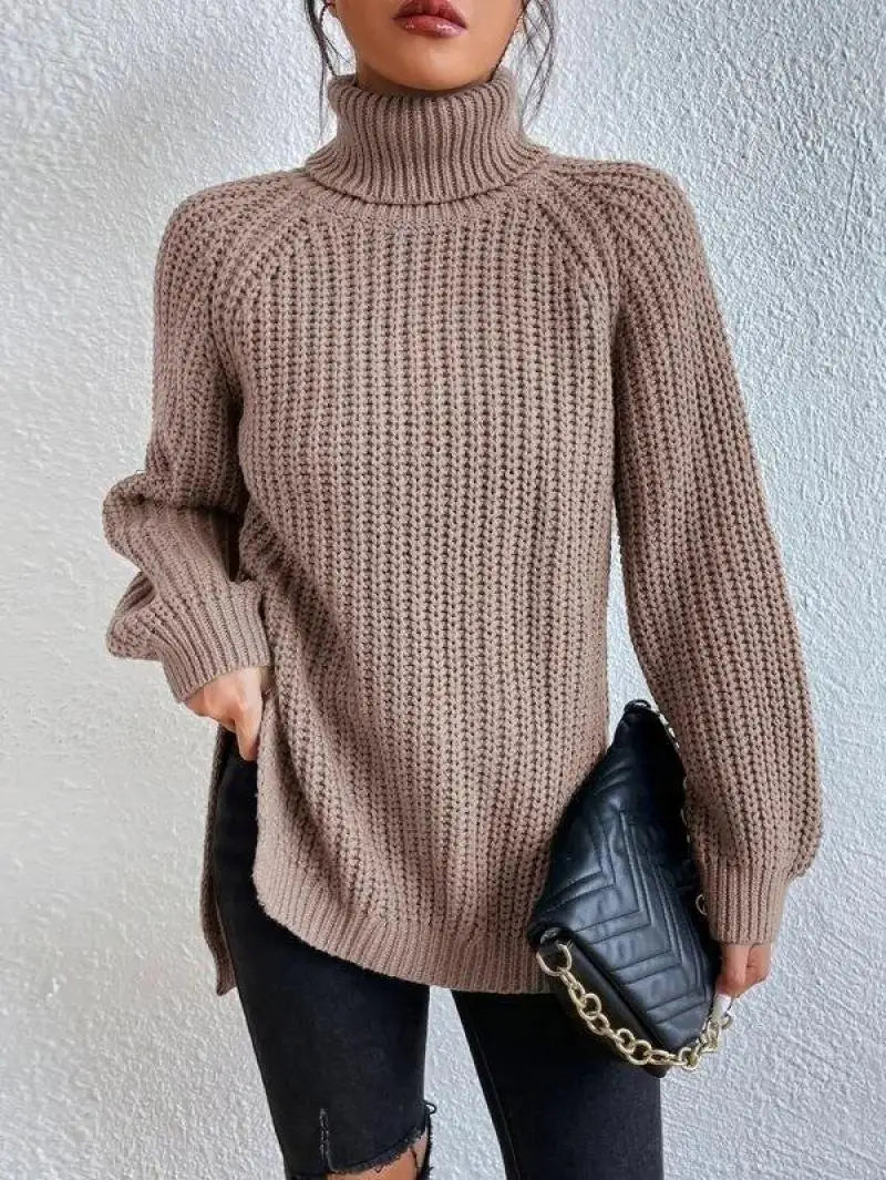 PRISCILLE | PULL LONG COL ROULÉ CONFORTABLE