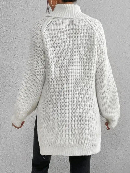 PRISCILLE | PULL LONG COL ROULÉ CONFORTABLE