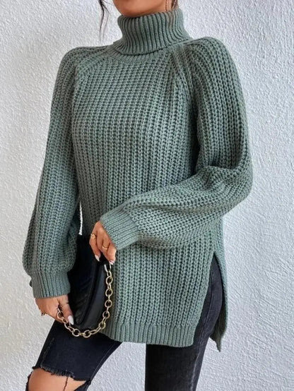PRISCILLE | PULL LONG COL ROULÉ CONFORTABLE