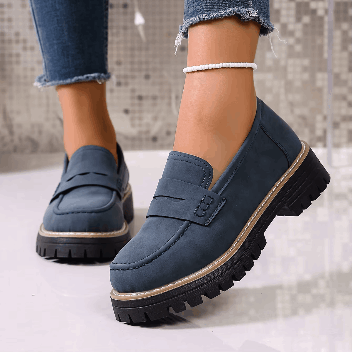 CAPUCINE | MOCASSINS À PLATEFORME STYLE COLLEGE