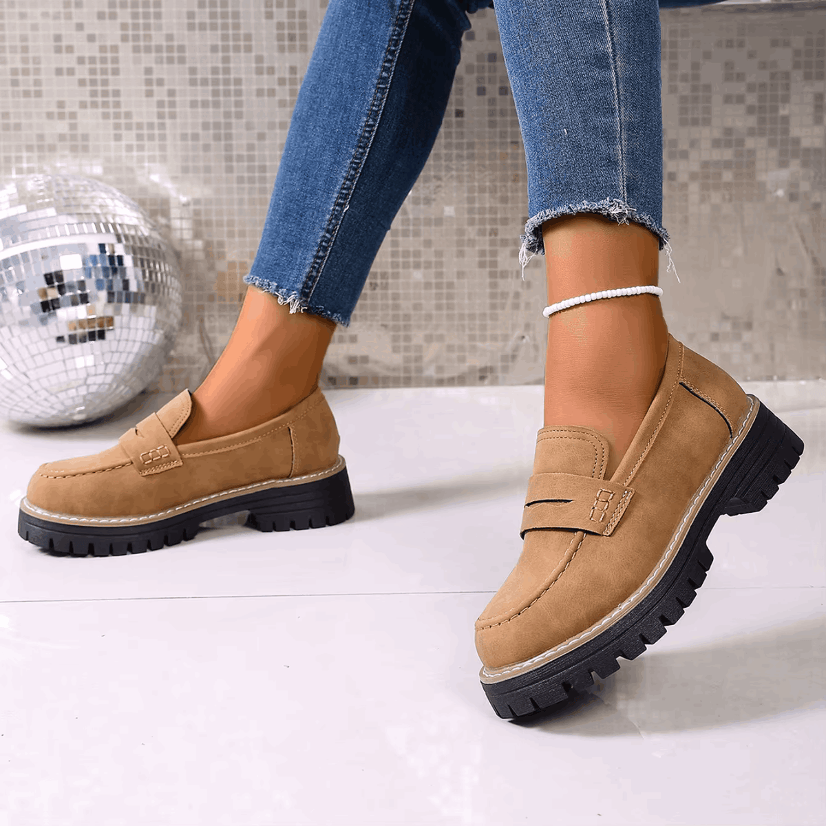 CAPUCINE | MOCASSINS À PLATEFORME STYLE COLLEGE