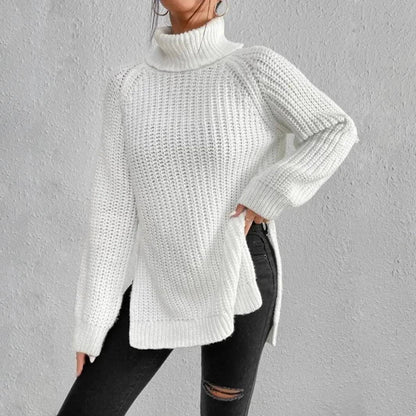 PRISCILLE | PULL LONG COL ROULÉ CONFORTABLE