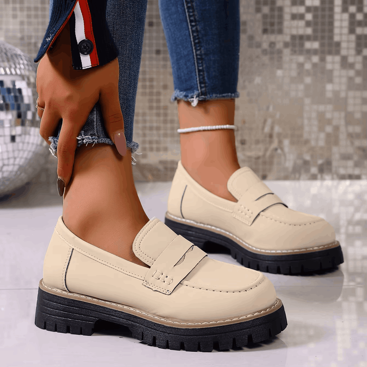 CAPUCINE | MOCASSINS À PLATEFORME STYLE COLLEGE
