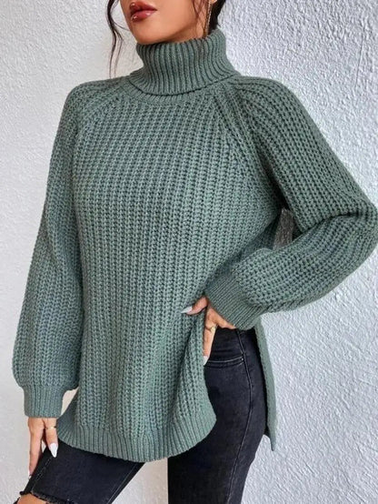 PRISCILLE | PULL LONG COL ROULÉ CONFORTABLE