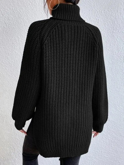 PRISCILLE | PULL LONG COL ROULÉ CONFORTABLE