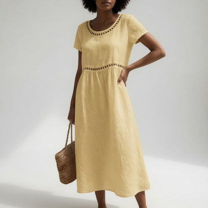 Léa | Robe Brodée Pour Femme