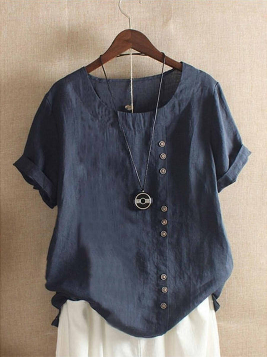 VIVIANE | BLOUSE AÉRÉE AVEC PATTE DE BOUTONNAGE