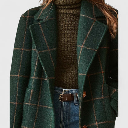 LILOU | MANTEAU À CARREAUX CLASSIQUE