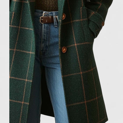 LILOU | MANTEAU À CARREAUX CLASSIQUE