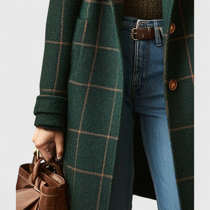 LILOU | MANTEAU À CARREAUX CLASSIQUE