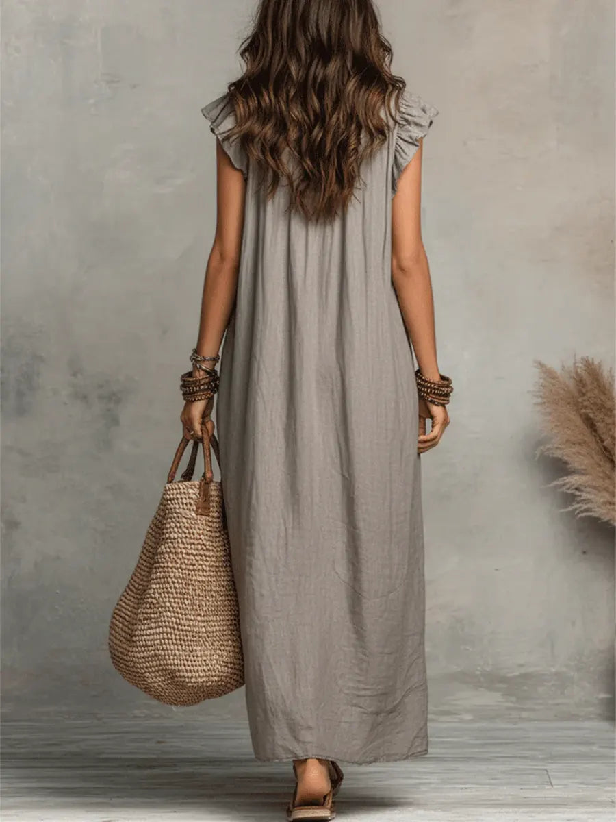 BLANCHE | ÉLÉGANTE ROBE MAXI D’ÉTÉ