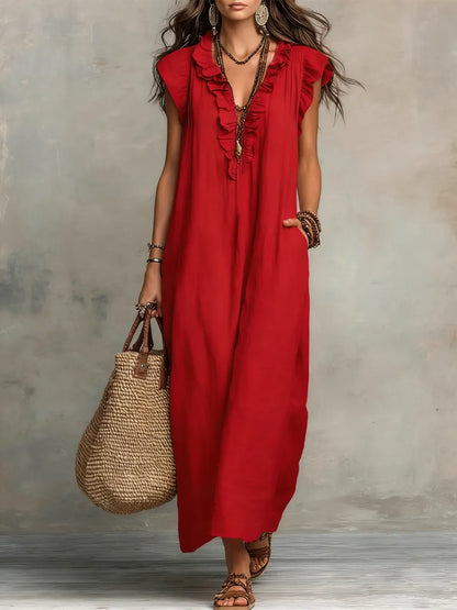 BLANCHE | ÉLÉGANTE ROBE MAXI D’ÉTÉ