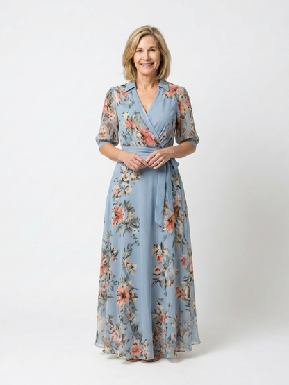 ALEXANDRA | ROBE MAXI À ENVELOPPE ELOWEN