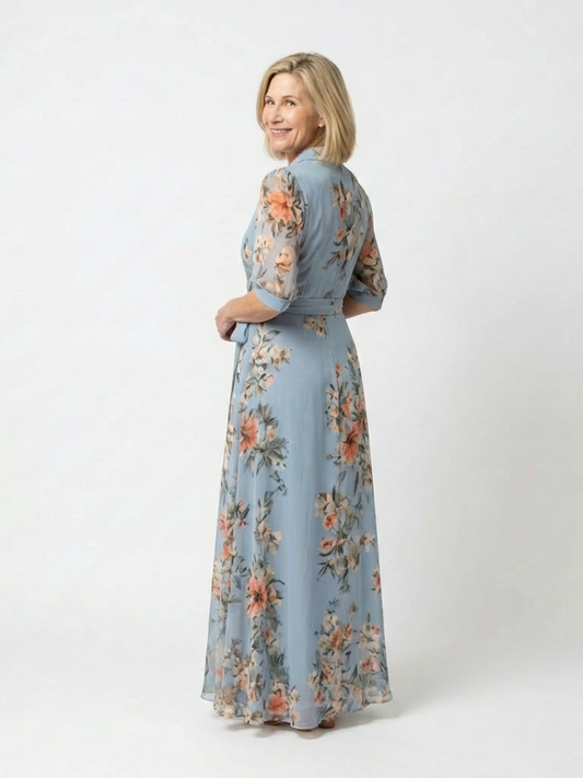 ALEXANDRA | ROBE MAXI À ENVELOPPE ELOWEN
