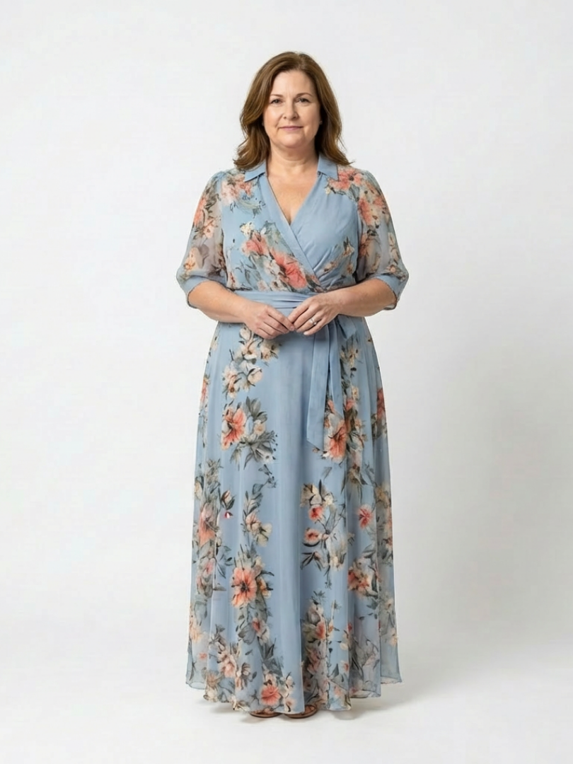 ALEXANDRA | ROBE MAXI À ENVELOPPE ELOWEN