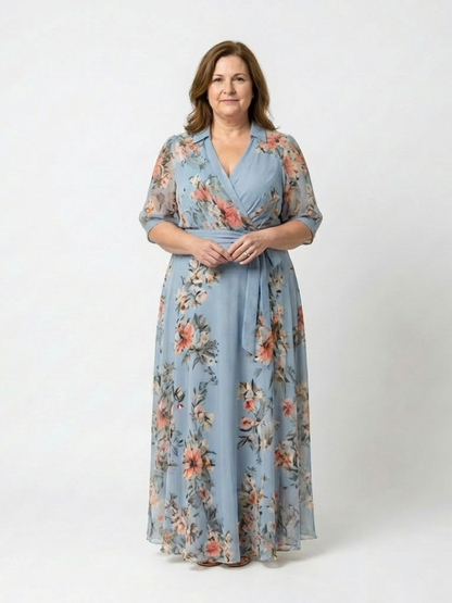 ALEXANDRA | ROBE MAXI À ENVELOPPE ELOWEN