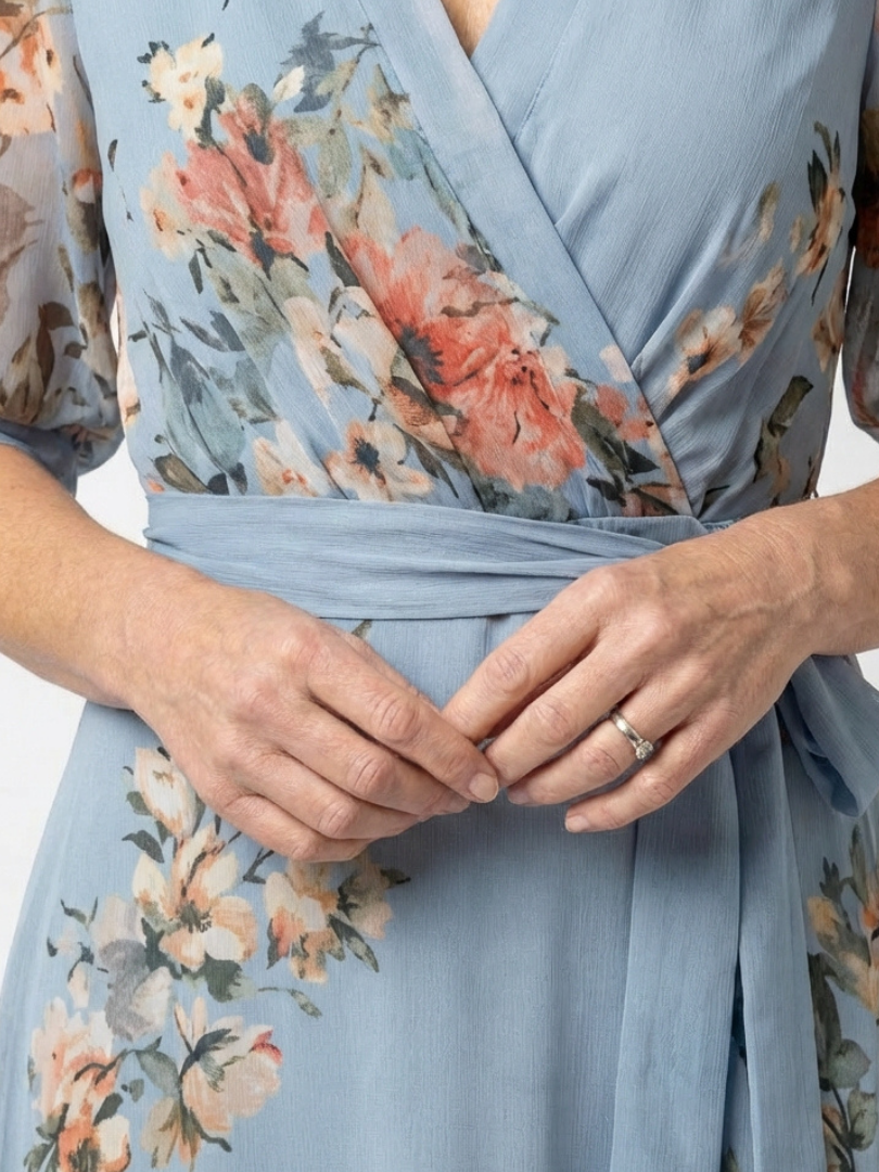 ALEXANDRA | ROBE MAXI À ENVELOPPE ELOWEN